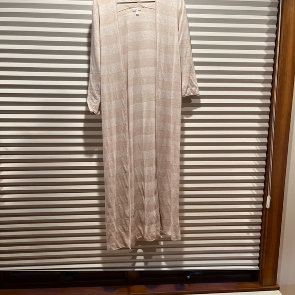 Garnet Hill striped linen duster M - Picture 2 of 2